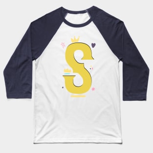 "S" This Is Letter S Capital First Letter In Your Name Baseball T-Shirt